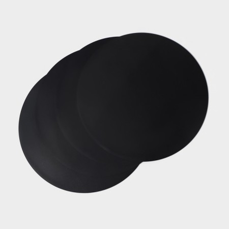 A set of serving napkins on the table "Sputnik", d = 38 cm, 4 pcs, bilateral, metallic/black color-1