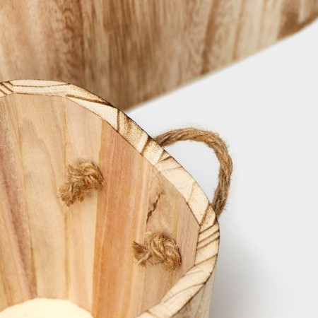 A set of handmade interior baskets LadOM, 3 pcs, size: 17 × 17 × 14 cm, 20.5 × 20.5 × 14.5 cm, 25 × 25 × 15 cm-3