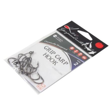 The hook KOI Grip Carp Hook, size 2 int, color BN, 10 pcs.-4