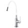 Fashun A54801-8 kitchen mixer, single-leaf, flexible spout, stainless steel, white
