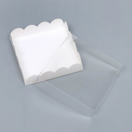 Box for cookies, white, 12 x 12 x 3 cm-4