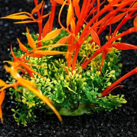 Artificial aquarium plant, 22 cm, orange-2
