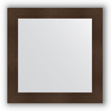 Mirror in the baguette frame - bronze lava 90 mm, 80 x 80 cm, evoForm