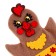 Finger theater doll on the hand "chicken"