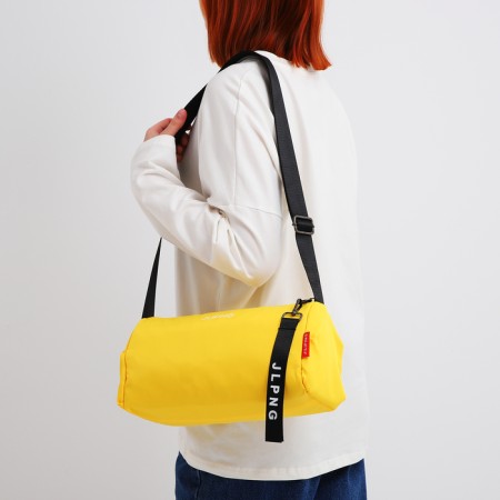 Youth bag with zipper, yellow color-2