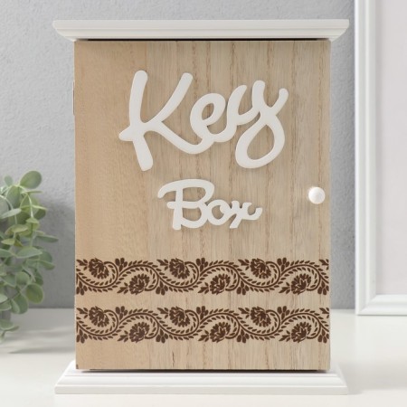 Keywood tree 6 hooks "Flower pattern" 26.5x20.5x6 cm