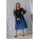 Female dress, size 52, black color, blue