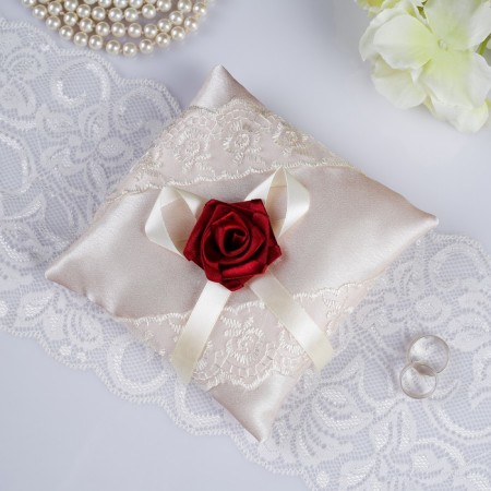 Pillow for the rings "delight", red-1