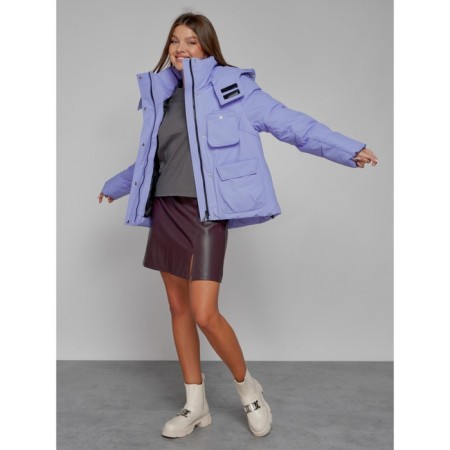 Winter jacket, size 44, purple color-11