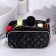 Cosmetic bag with lightning, black color