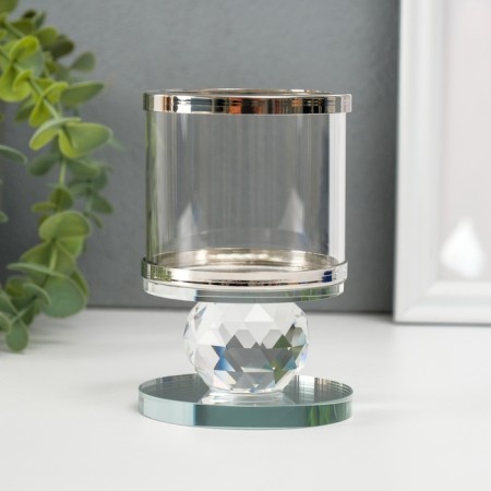 Glass of Glass for 1 candle "Cup on Crystal" Transparent 11x7x7 cm-1