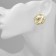 Earrings plastic "Circle" with bends, color gold