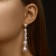 Earrings with pearls "bead" peak, color gold