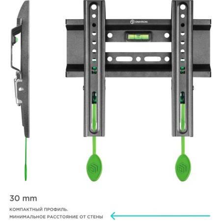 Black Black 17 "-43" Max.30kg, wall-mounted bracket-2