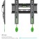 Black Black 17 "-43" Max.30kg, wall-mounted bracket