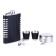 Gift set 5 in 1 "rhombus": Flake 270 ml + funnel, 2 glasses, a folding cup d = 5 cm
