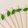 Skewers for the canapes "Leaves" set 24 pcs., Green color