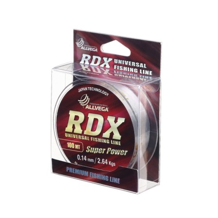 Flack ALLVEGA RDX Universal diameter 0.14 mm, test 2.64 kg, 100 m, transparent-1