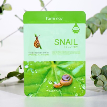 Fabric mask with snail extract Farmstay, 23 ml