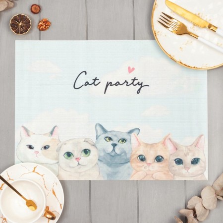 Napkin on the table "Cat Party" PVC 40*29cm