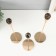 Summary metal "Narrow glass" d = 2 cm set 3 pcs gold with black 25 cm, 30 cm, 34.8 cm