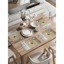 A set of napkins for setting the New Year's Shine table, rectangular, rounded edges, size 30x46 cm, 4 pcs