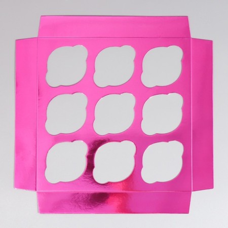 Capley box, confectionery packaging with a window, 9 cells "Pink", 25 x 25 x 10 cm-4
