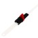 Fishing rod winter balalaika with a guard, black red color, HFB-37