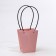 Bag for flowers pink moisture-resistant, 17x17-11.5x11.5-20 cm