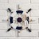 Interior decor "helm" on the wall, white-blue, 33 x 33 x 2 cm