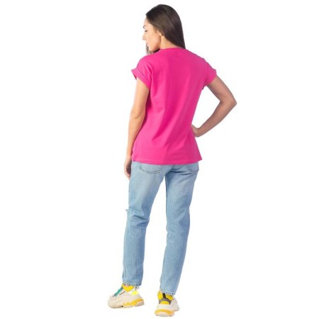 Female T -shirt, size 44, fuchsia color-3