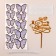 Set for decorating the cake "Happy Birthday", butterflies, lilac color