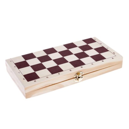 Chess is table, 29 x 29 cm, woodboard, plastic figures-8