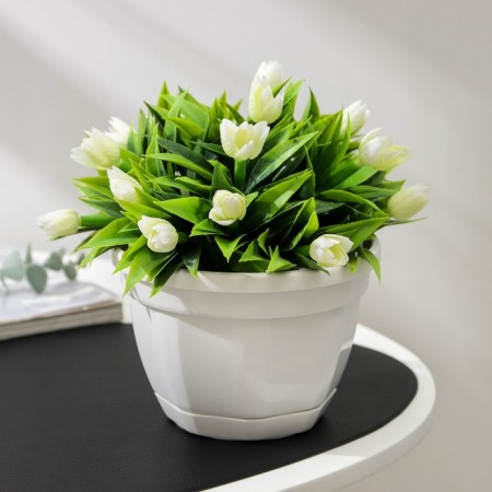 Pot with the pallet "Nick", 1 l, the color is white