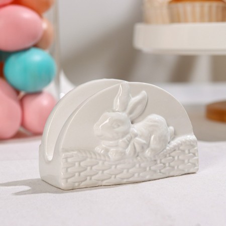 Salvetnik Dolyana "Bunny", 11.5 × 5.5 × 7.5 cm, white color-1