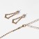 Set 2 objects: earrings, necklace "ice", 6 rows, white color in gold, 34 cm