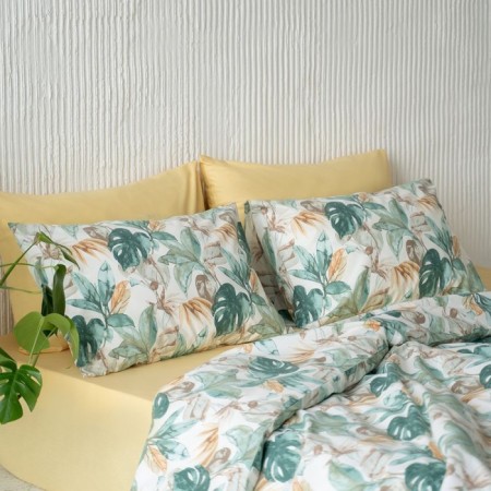 Pillowcase of pillowcases "MIA", size 70x70 cm, green color, 2 pcs