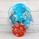 A set of jewelry plastic 12 pcs "Tall" (4 balls, 2 icicles, 6 stars) blue