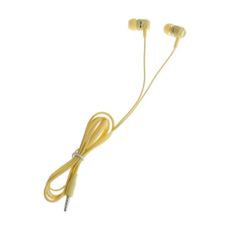 Headphones CB-52, wired, vacuum, microphone, 1 m, jack 3.5 mm, yellow-1