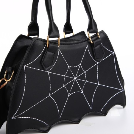 Youth bag with zipper, black color-4