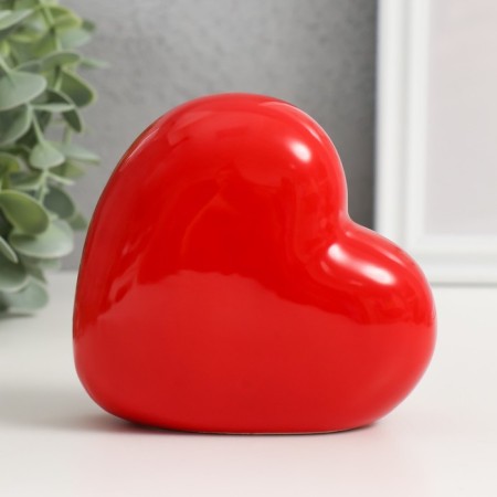 Копилка керамика "Красное сердце - I love you" 11х5х10,5 см-3