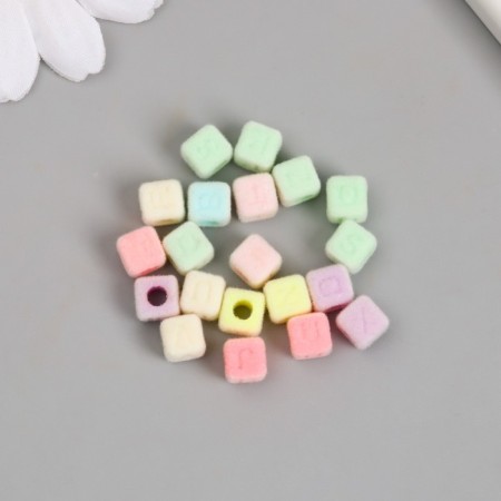Busina for creativity velvet spraying "Cube. Alphabet. Tender shades" 0.7x0.8x0.8 cm