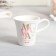 Tea couple ceramic "mother", a mug 100 ml, a saucer 15x14 cm, white color