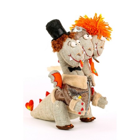 Set for the manufacture of a textile toy "Snake Gorynych" height - 21.5 cm-1