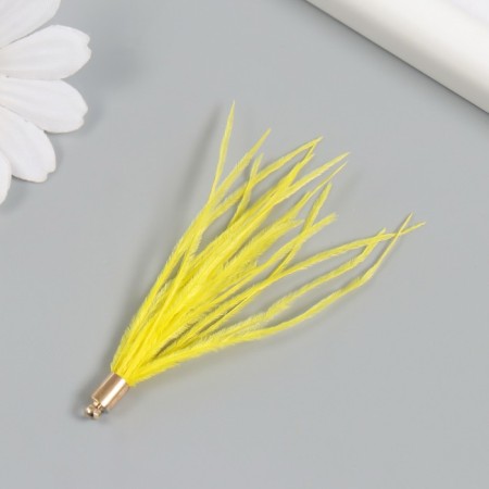 Decor for creativity Pen "Brush Ostrus" set 2 pcs yellow 9x0.5 cm-2
