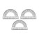 Set of transporters 180 degrees, 10 cm, 3 pieces, calligrata, steel