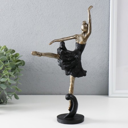 Polystone souvenir "Dancing ballerina" bronze with black 19x7x28 cm-2