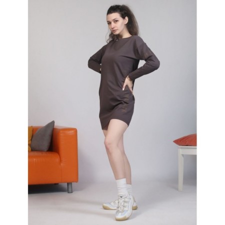 Women's dress EVERYONE LIKES, size 50, brown color