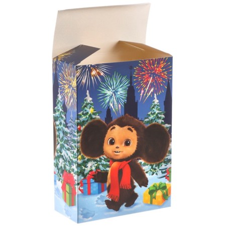Gift box "Happy New Year!", Cheburashka Salyut, 16x23x7.5-5