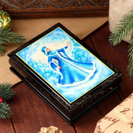 The box "Snow Maiden", 10 × 14 cm, lacquer miniature